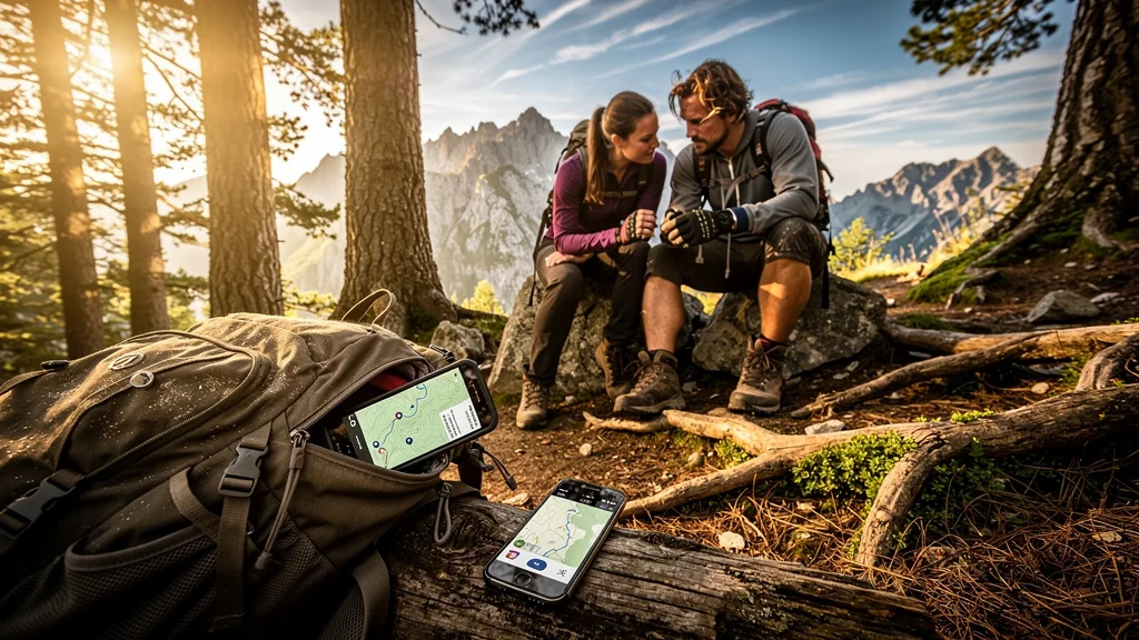 Comparaison autonomie GPS dédié vs smartphone lors d'une randonnée de 12 heures en montagne