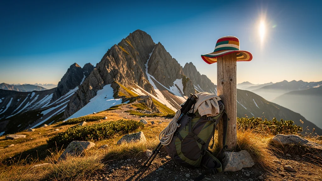 Jeune femme avec coup de soleil sévère en montagne après oubli de crème solaire en altitude