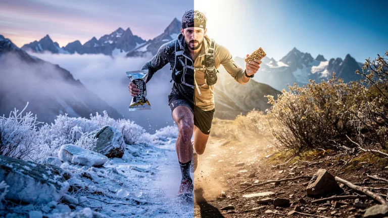 Trail montagneux en conditions extrêmes testant gels énergétiques et solides nutritionnels sur 5 sorties