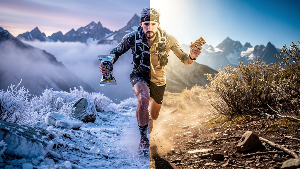 Trail montagneux en conditions extrêmes testant gels énergétiques et solides nutritionnels sur 5 sorties
