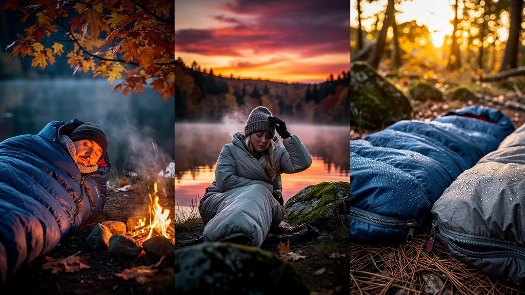 Comparaison réaliste duvet 0° et 5° lors de trois bivouacs d'automne en pleine nature