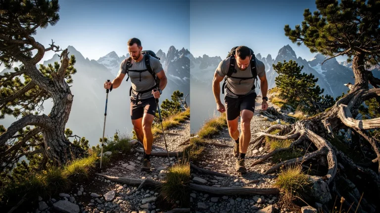 Comparaison montée au col de 800m avec et sans bâtons, sensations dans jambes et épaules